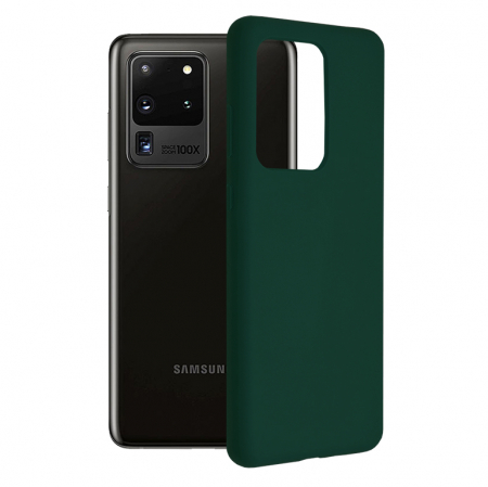 Galaxy S20 Ultra - Husa Samsung Galaxy S20 Ultra, Soft Edge Silicone, Dark Green