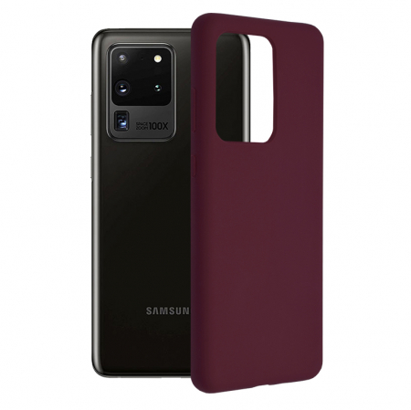 Galaxy S20 Ultra - Husa Samsung Galaxy S20 Ultra, Soft Edge Silicone, Plum Violet