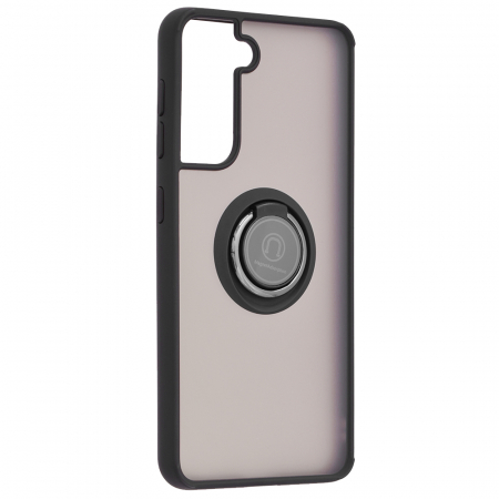 Husa Samsung Galaxy S21 cu inel suport stand magnetic, Negru [4]