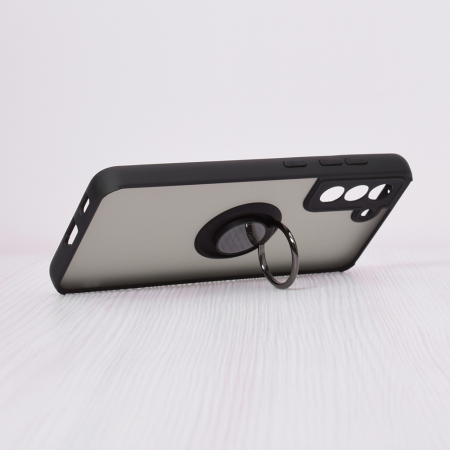 Husa Samsung Galaxy S21 FE cu inel suport stand magnetic, Negru [3]