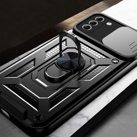 Husa Samsung Galaxy S21 FE cu protectie camera Techsuit CamShield Series, Negru [4]