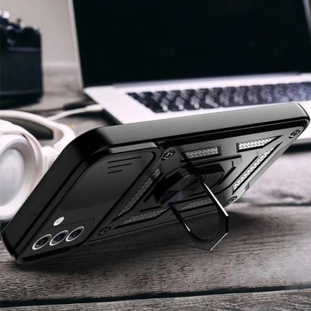 Husa Samsung Galaxy S21 FE cu protectie camera Techsuit CamShield Series, Negru [3]