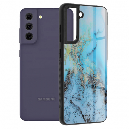 Galaxy S21 FE - Husa Samsung Galaxy S21 FE, Glaze Series, Blue Ocean