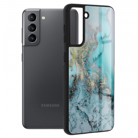 Galaxy S21 - Husa Samsung Galaxy S21, Glaze Series, Blue Ocean