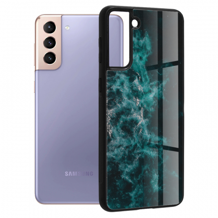 Galaxy S21 Plus - Husa Samsung Galaxy S21 Plus, Glaze Series, Blue Nebula