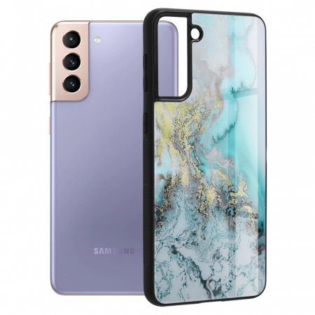 Galaxy S21 Plus - Husa Samsung Galaxy S21 Plus, Glaze Series, Blue Ocean
