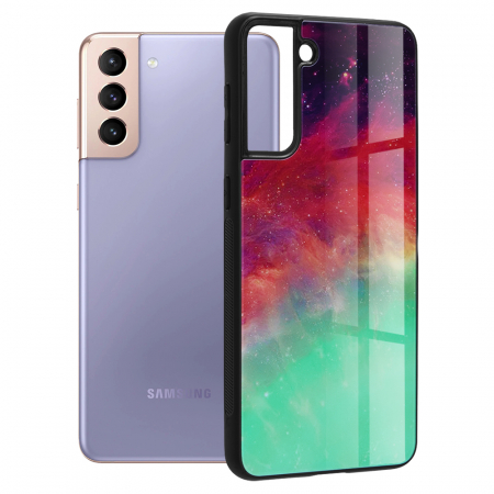 Galaxy S21 Plus - Husa Samsung Galaxy S21 Plus, Glaze Series, Fiery Ocean