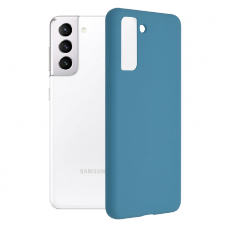 Galaxy S21 - Husa Samsung Galaxy S21, Soft Edge Silicone, Denim Blue