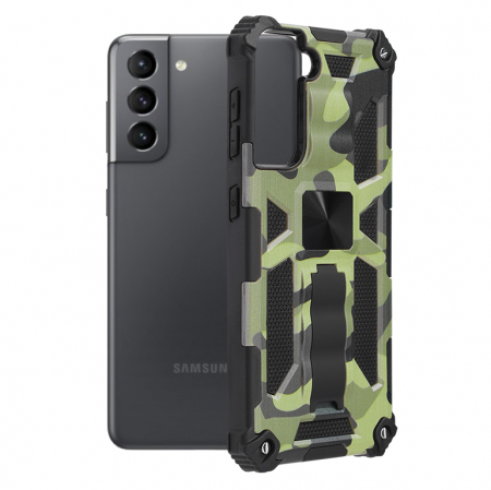 Galaxy S21 - Husa Samsung Galaxy S21, Techsuit Blazor, Camo Lime
