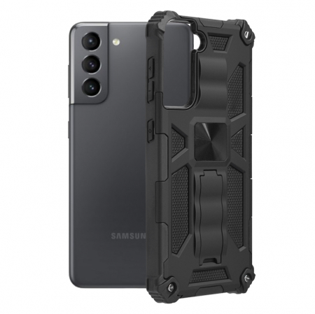 Galaxy S21 - Husa Samsung Galaxy S21, Techsuit Blazor, Negru