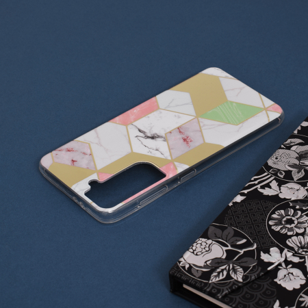 Husa Samsung Galaxy S21, Techsuit Marble Series, Purple Hex [5]