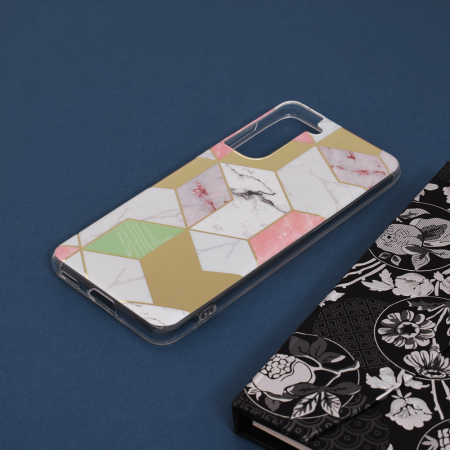 Husa Samsung Galaxy S21, Techsuit Marble Series, Purple Hex [3]