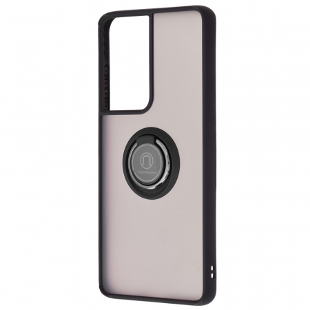 Husa Samsung Galaxy S21 Ultra cu inel suport stand magnetic, Negru [4]