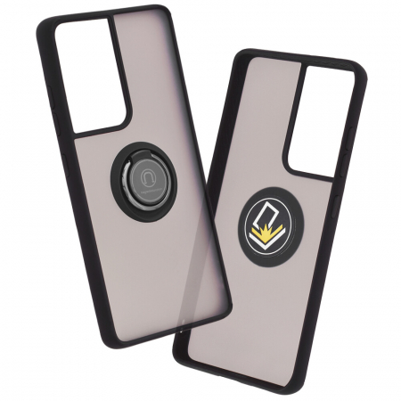 Samsung - Husa Samsung Galaxy S21 Ultra cu inel suport stand magnetic, Negru