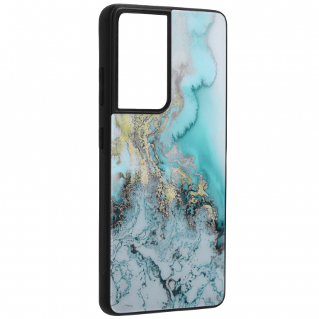 Husa Samsung Galaxy S21 Ultra, Glaze Series, Blue Ocean [1]