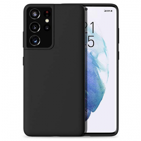 Husa Samsung Galaxy S21 Ultra, Soft Edge Silicone, Negru [4]