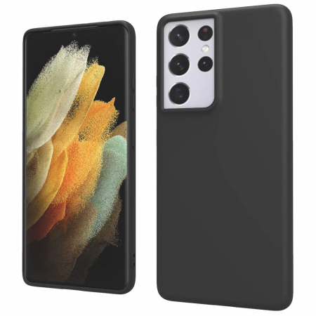 Husa Samsung Galaxy S21 Ultra, Soft Edge Silicone, Negru [5]