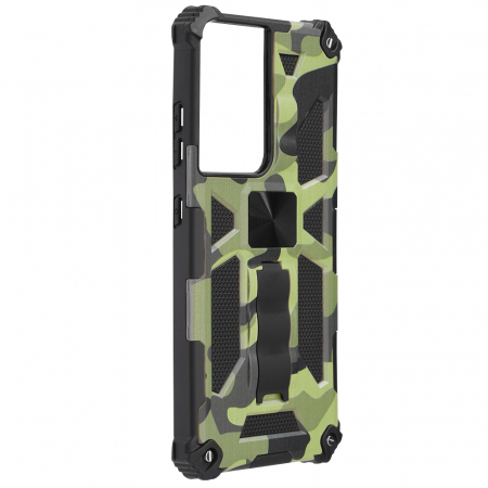 Husa Samsung Galaxy S21 Ultra, Techsuit Blazor, Camo Lime [5]