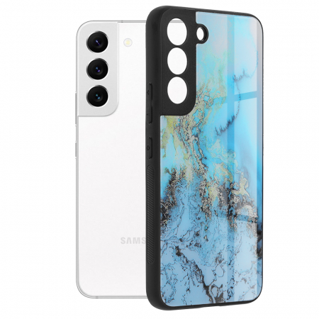 Galaxy S22 - Husa Samsung Galaxy S22, Glaze Series, Blue Ocean