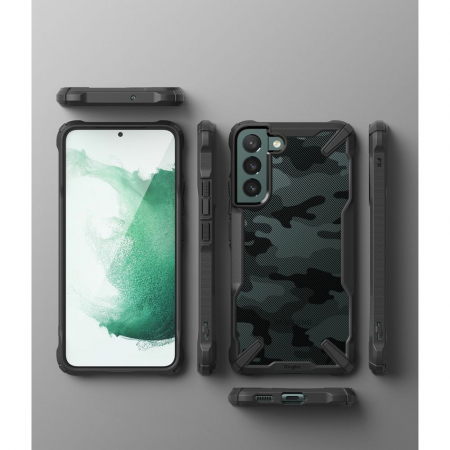 Husa Samsung Galaxy S22 Plus, Ringke Fusion X, Camo Black [1]