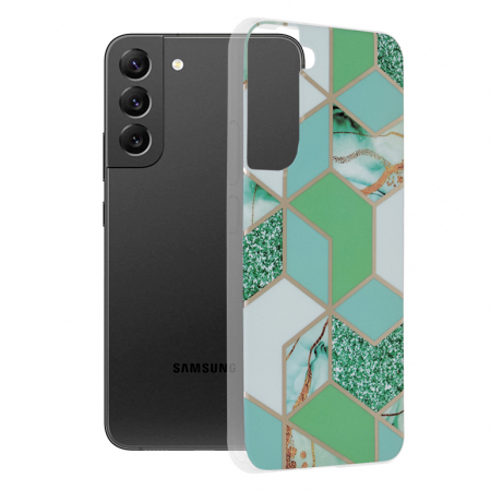 Galaxy S22 Plus - Husa Samsung Galaxy S22 Plus, Techsuit Marble Series, Green Hex