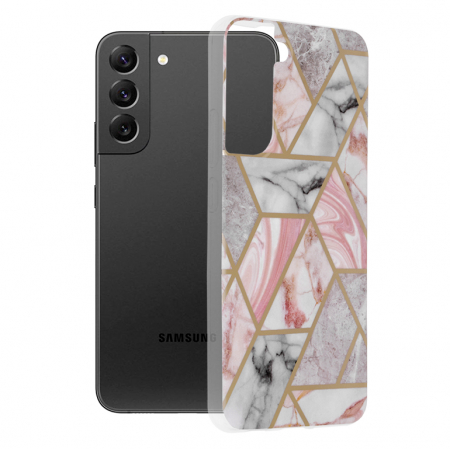 Galaxy S22 Plus - Husa Samsung Galaxy S22 Plus, Techsuit Marble Series, Pink Hex