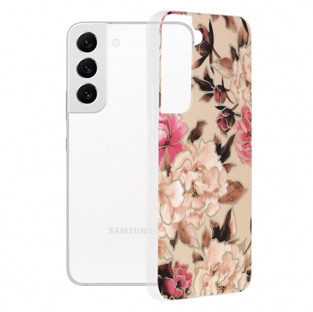Samsung - Husa Samsung Galaxy S22, Techsuit Marble Series, Mary Berry Nude