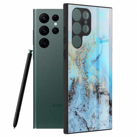 Galaxy S22 Ultra - Husa Samsung Galaxy S22 Ultra, Glaze Series, Blue Ocean