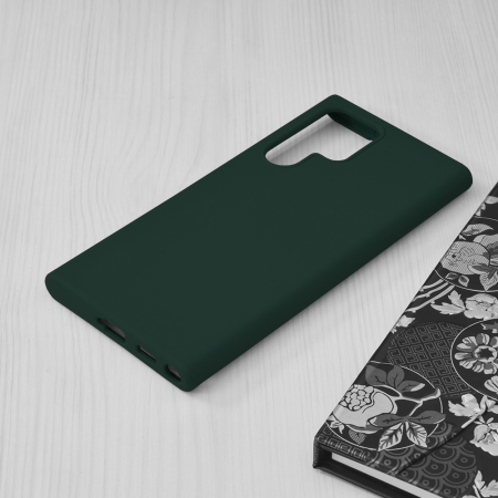 Husa Samsung Galaxy S22 Ultra, Soft Edge Silicone, Dark Green [1]