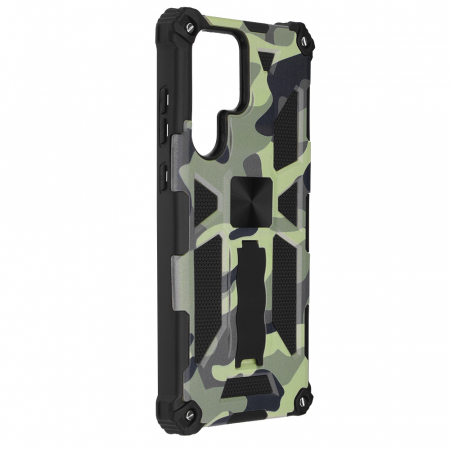 Husa Samsung Galaxy S22 Ultra, Techsuit Blazor, Camo Lime [5]