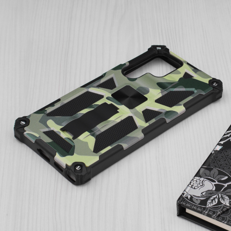 Husa Samsung Galaxy S22 Ultra, Techsuit Blazor, Camo Lime [4]