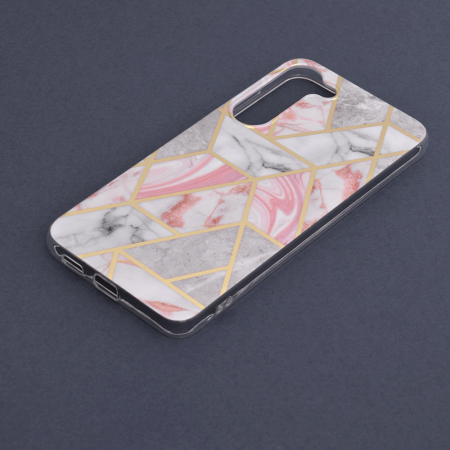 Husa Samsung Galaxy S23 Plus, Techsuit Marble Series, Pink Hex [4]