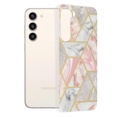 Galaxy S23 Plus - Husa Samsung Galaxy S23 Plus, Techsuit Marble Series, Pink Hex