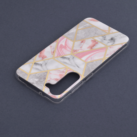 Husa Samsung Galaxy S23 Plus, Techsuit Marble Series, Pink Hex [5]