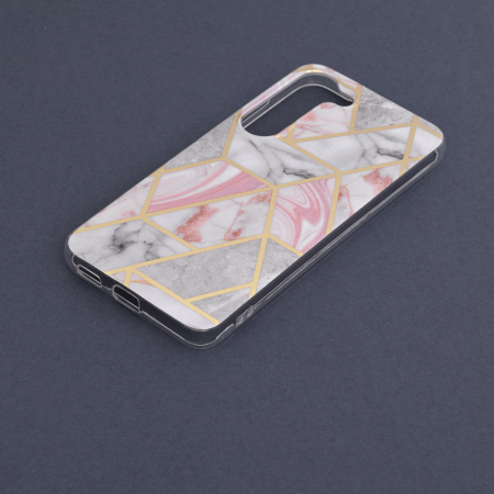 Husa Samsung Galaxy S23, Techsuit Marble Series, Pink Hex [4]