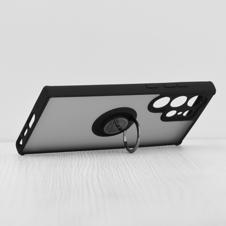 Husa Samsung Galaxy S23 Ultra cu inel suport stand magnetic, Negru [1]