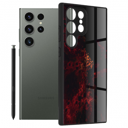 Galaxy S23 Ultra - Husa Samsung Galaxy S23 Ultra, Glaze Series, Red Nebula