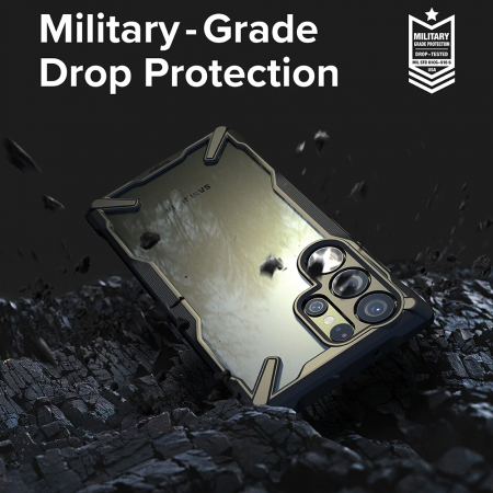 Husa Samsung Galaxy S23 Ultra, Ringke Fusion X, Black [3]