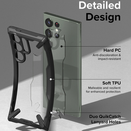 Husa Samsung Galaxy S23 Ultra, Ringke Fusion X, Black [5]