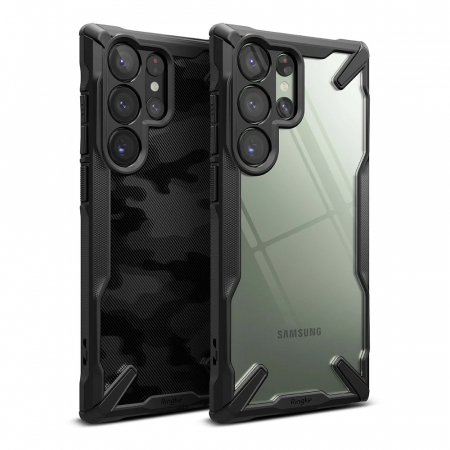 Husa Samsung Galaxy S23 Ultra, Ringke Fusion X, Camo Black [6]
