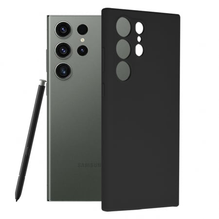 Galaxy S23 Ultra - Husa Samsung Galaxy S23 Ultra, Soft Edge Silicone, Negru