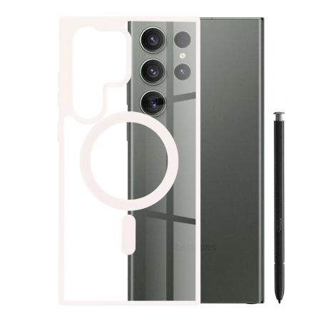 Galaxy S23 Ultra - Husa Samsung Galaxy S23 Ultra, Techsuit MagSafe Pro, Nude Pink