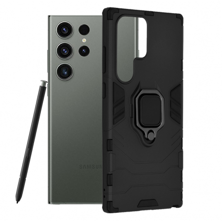 Galaxy S23 Ultra - Husa Samsung Galaxy S23 Ultra, Techsuit Shield Ring, Negru