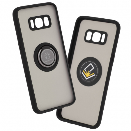 Galaxy S8 - Husa Samsung Galaxy S8 cu inel suport stand magnetic, Negru