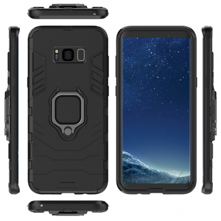 Husa Samsung Galaxy S8 Plus, Techsuit Shield Ring, Negru [10]