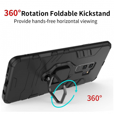 Husa Samsung Galaxy S9 Plus, Techsuit Shield Ring, Negru [10]