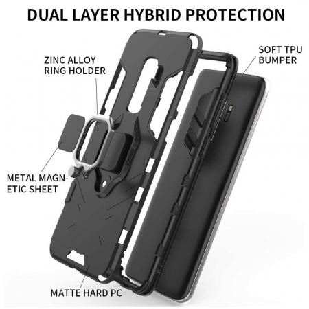 Husa Samsung Galaxy S9 Plus, Techsuit Shield Ring, Negru [4]