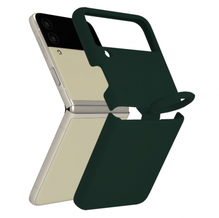 Galaxy Z Flip3 5G - Husa Samsung Galaxy Z Flip3 5G, Soft Edge Silicone, Dark Green