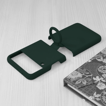 Husa Samsung Galaxy Z Flip3 5G, Soft Edge Silicone, Dark Green [4]