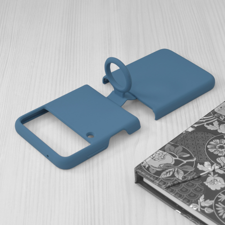 Husa Samsung Galaxy Z Flip3 5G, Soft Edge Silicone, Denim Blue [4]